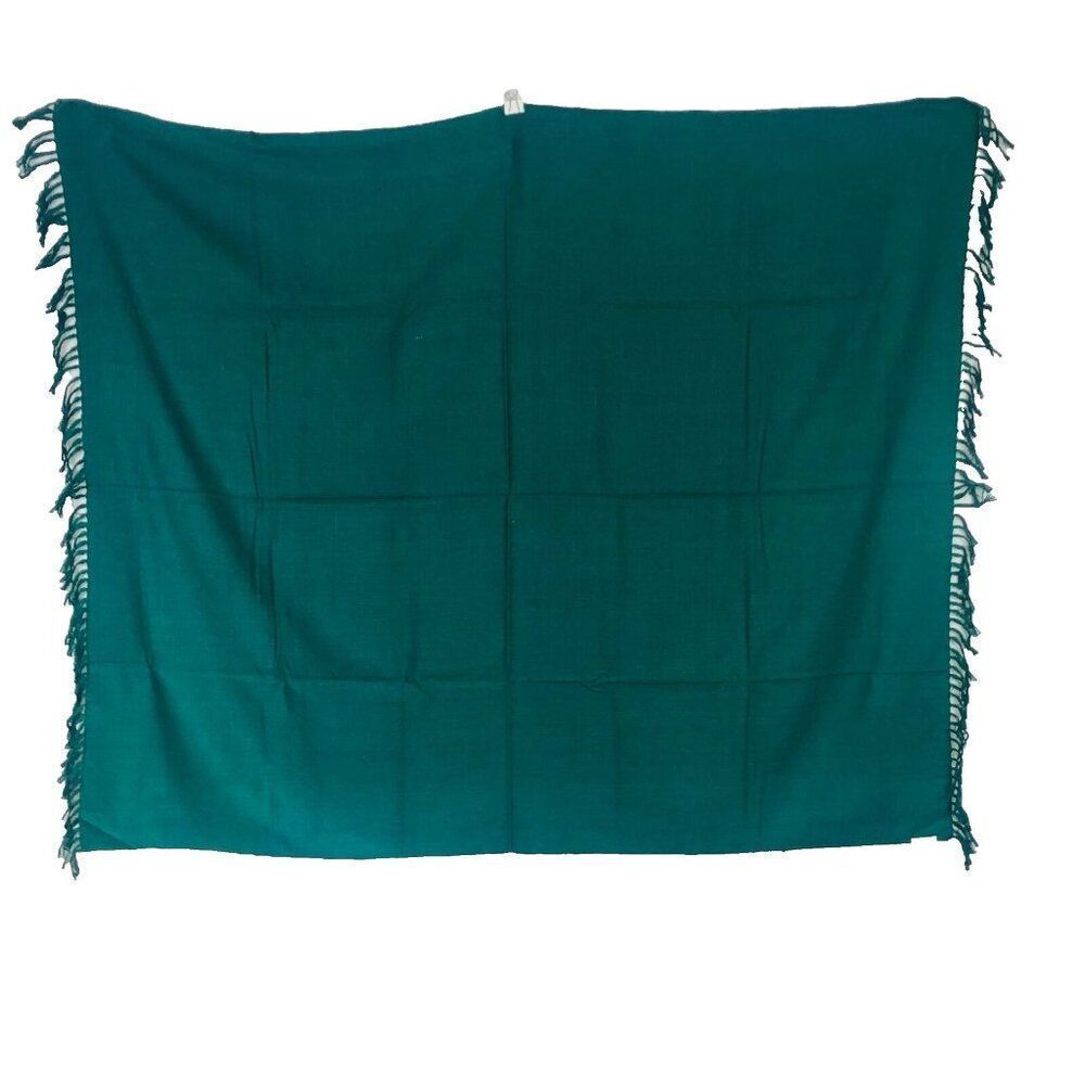 Park B Smith Lap Throw Shawl Green Silk 50 x 60 Hand Dyed Woven Splendor New